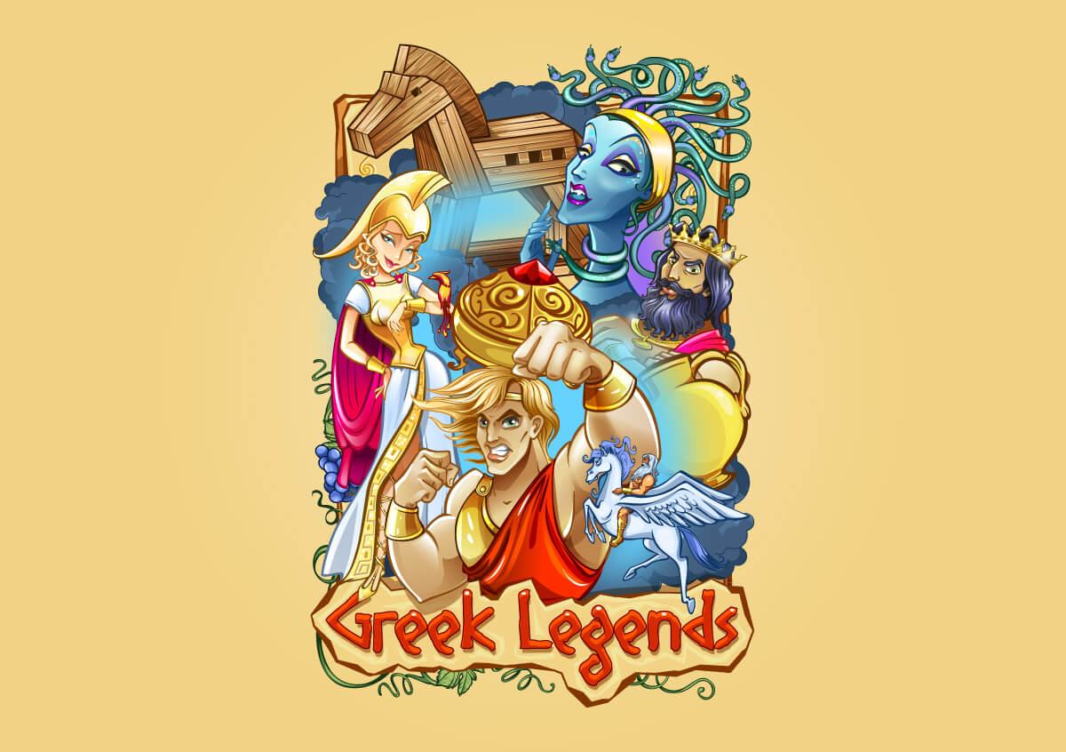 Logo for the slot "Greek legends"