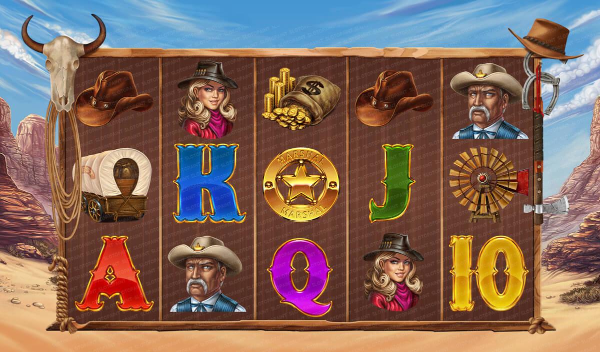 Wild west symbols, characters at slot machine “Wild West”