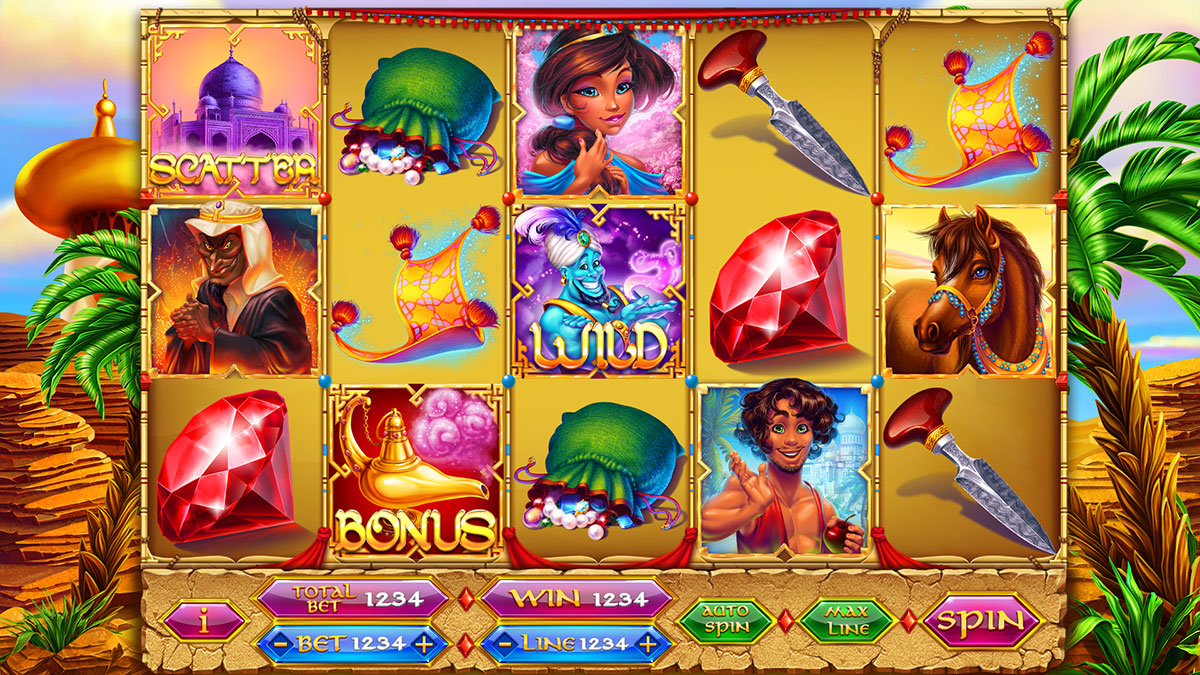 Online slot game Aladdin for SALE, Aladdin online slot for Purchase