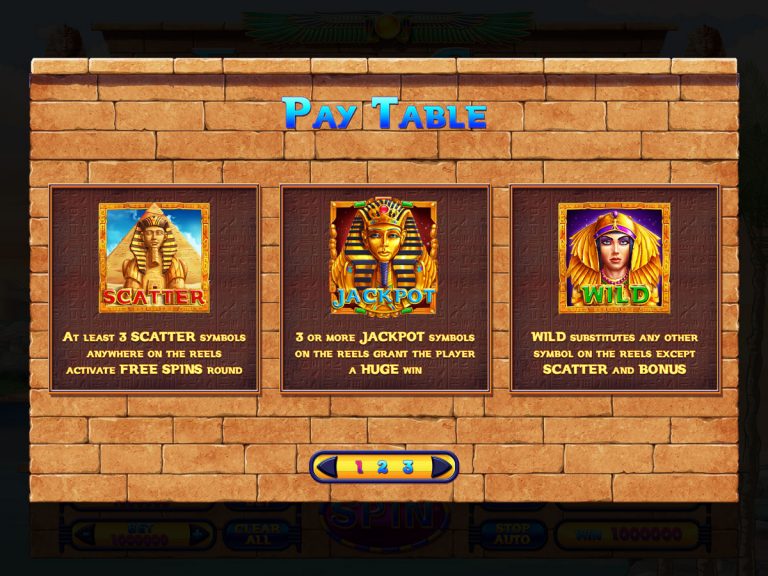 3d egypt casino game