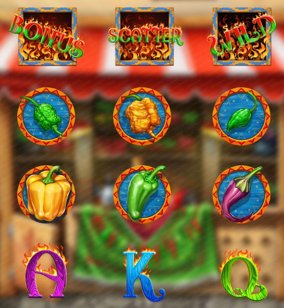 Chili Pepper slot machine. Peppers Themed online slot game