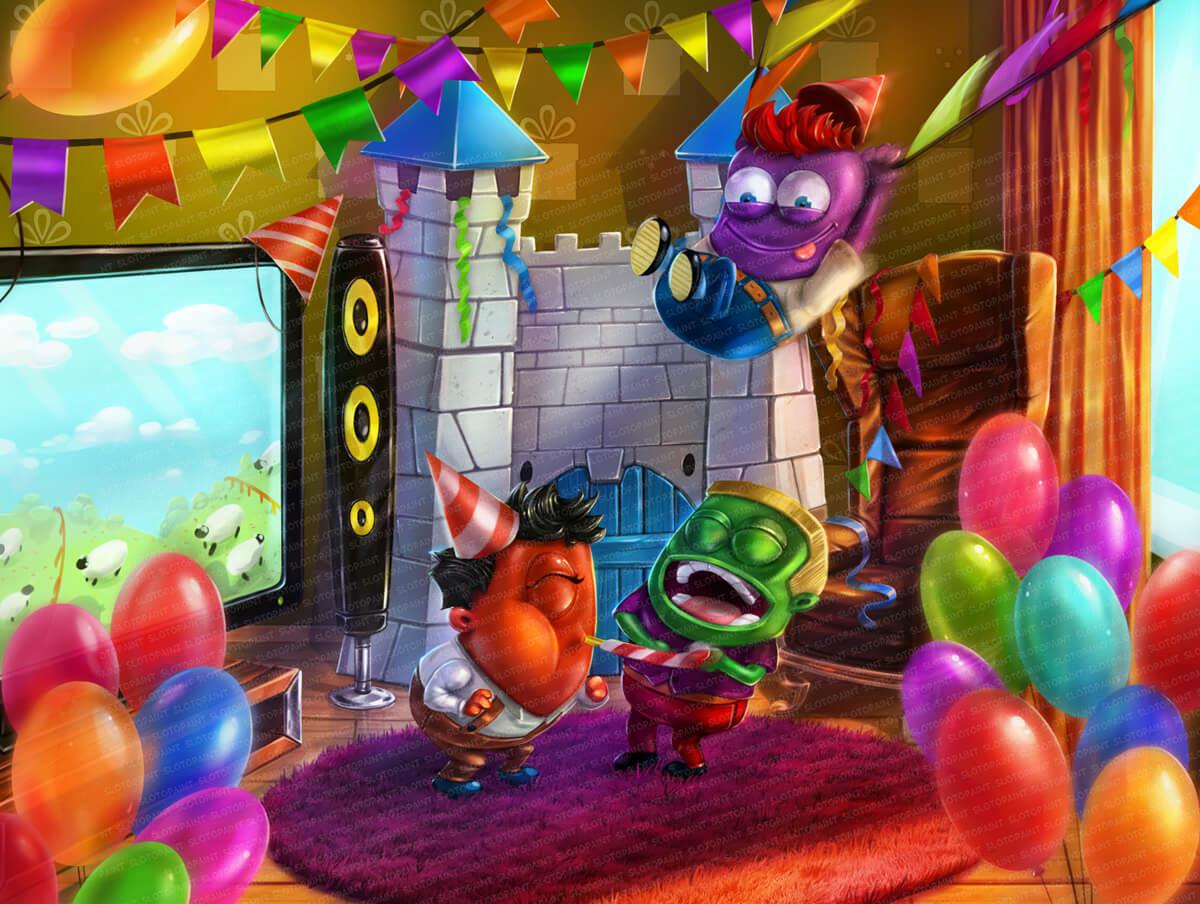 Background images for the game slot machine "Life of Minions"