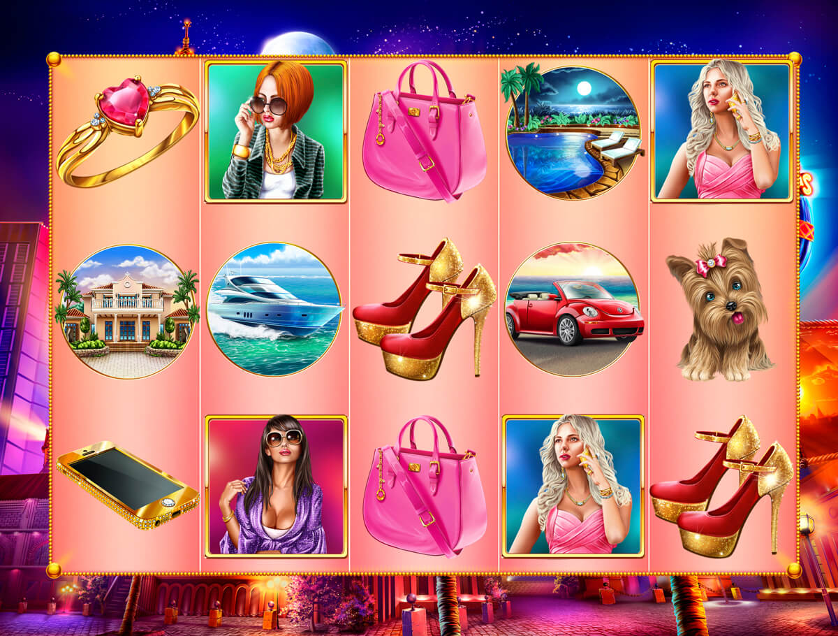 Background of reel for the slot machine "Beauties & Romance"
