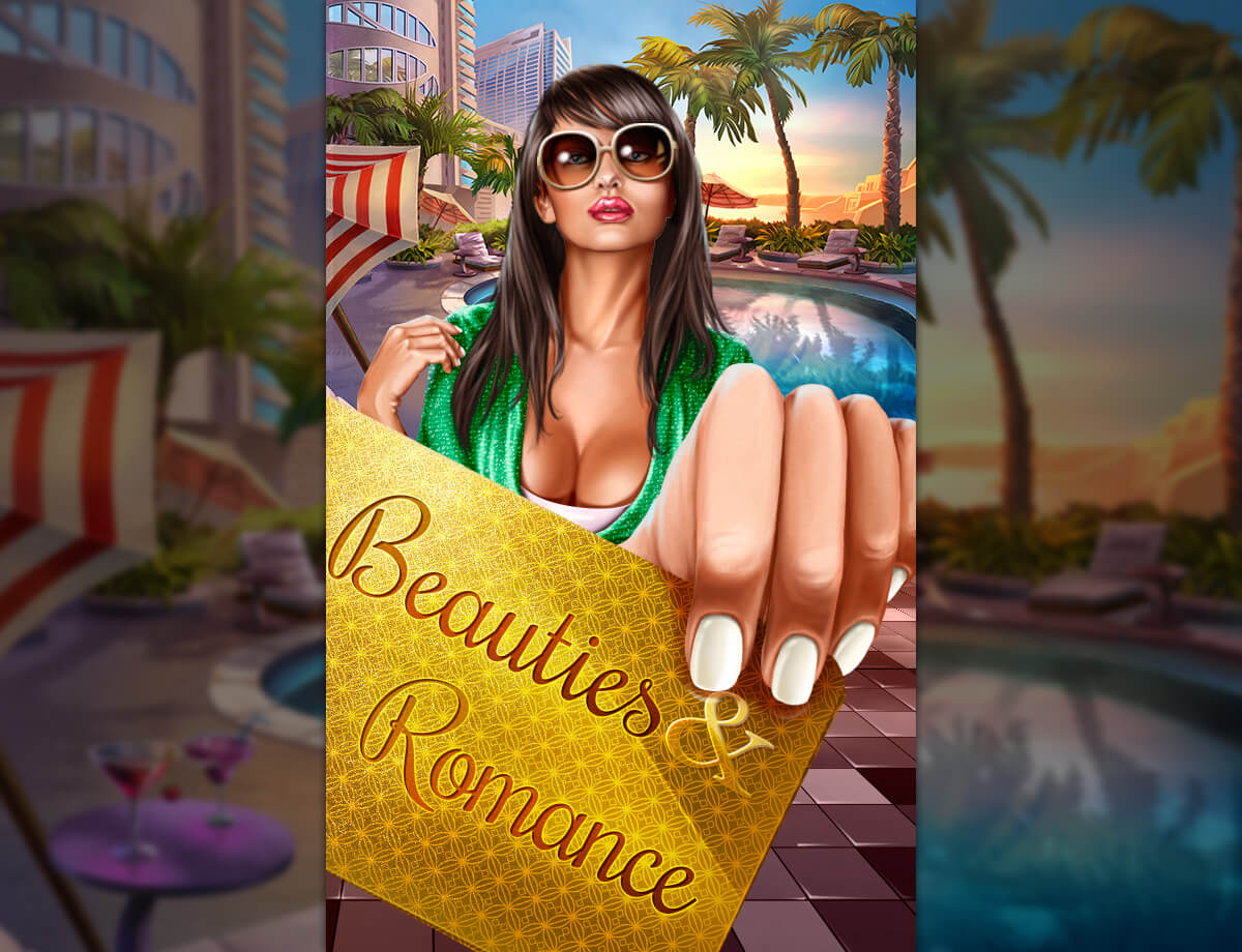 Design Logo for the slot machine "Beauties & Romance" Logo for the slot "Beauties & Romance"