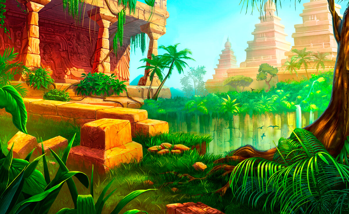 Graphic design of the game reels for the slot "India dreams"