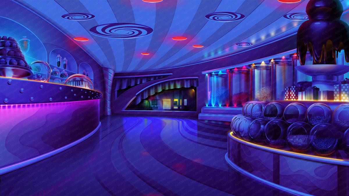 Chocolate Cafe background night