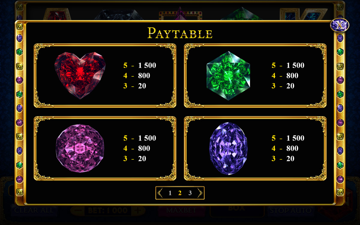 Diamond Fortune paytable