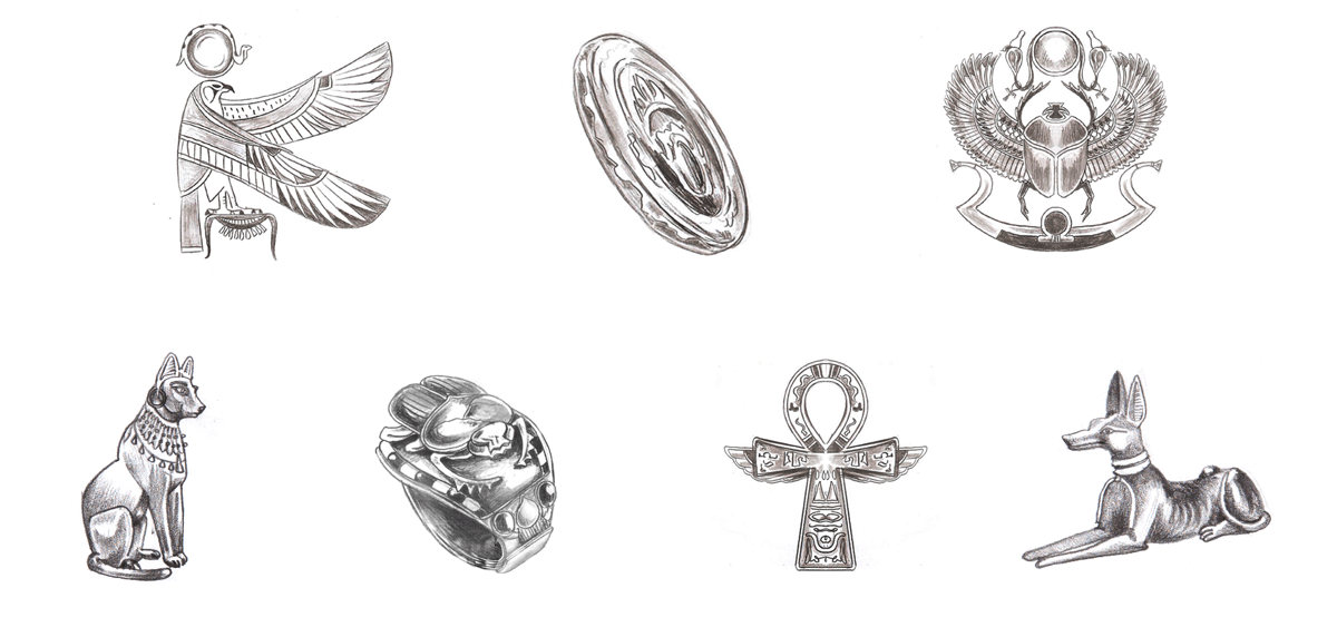 egyptian-treasure_mid-sketches