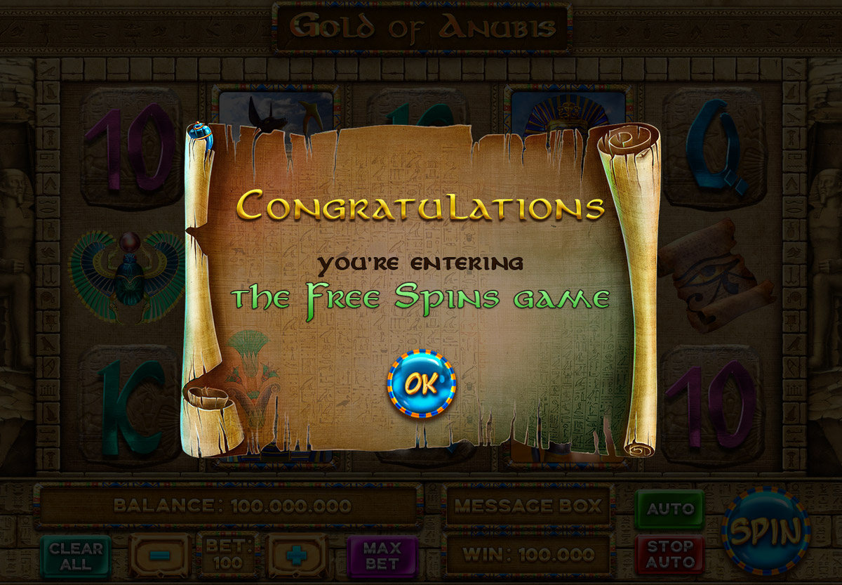 Gold of Anubis popup