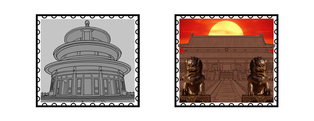 Golden Week high symbols sketches