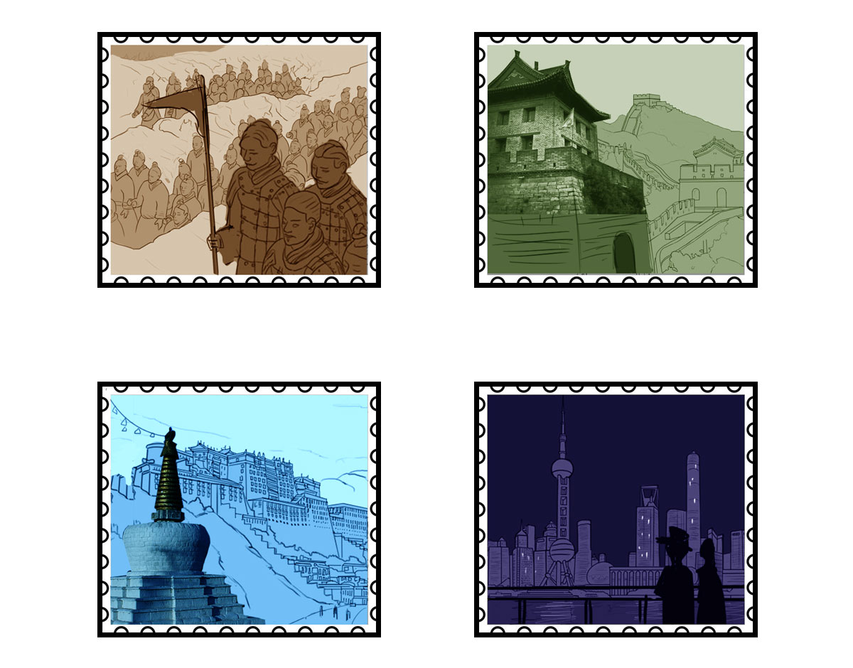 Golden Week regular symbols sketches