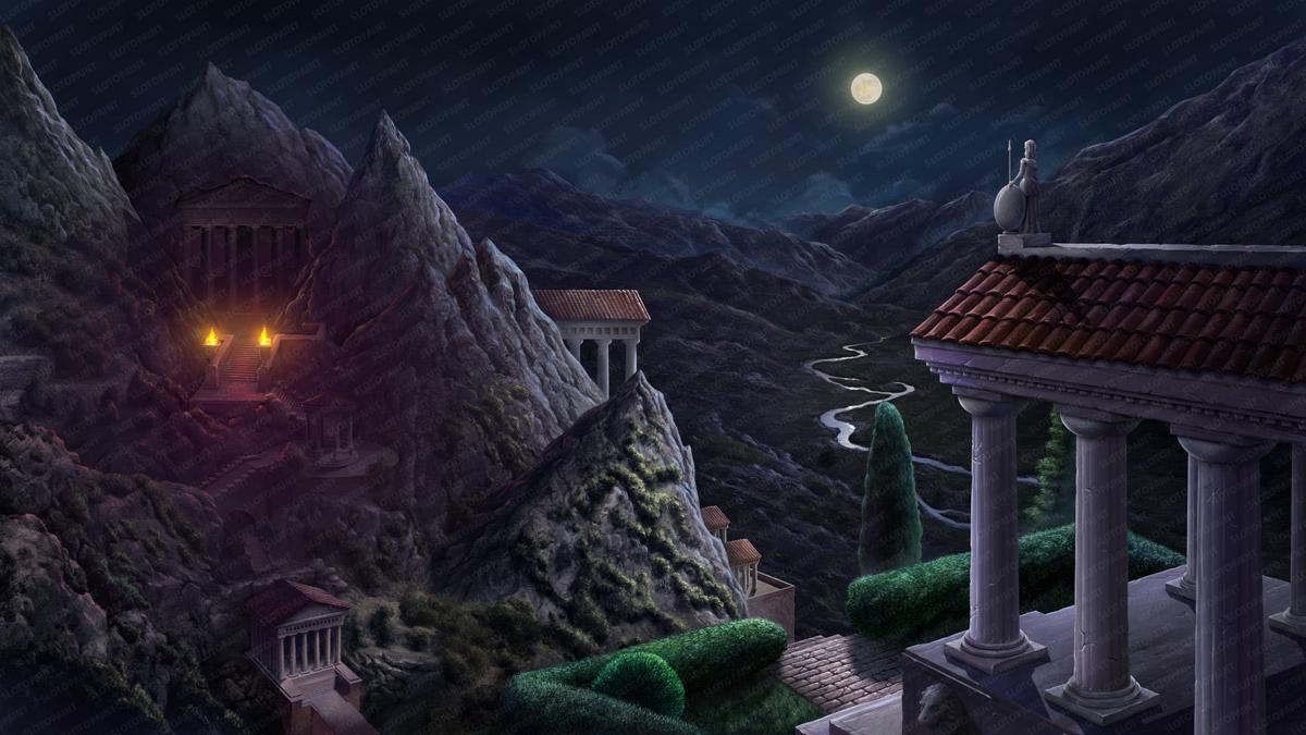 Greek Goddesses background night