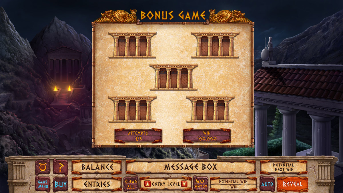Greek Goddesses bonus game