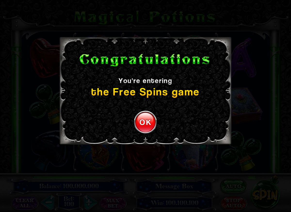 Magical Potions popup