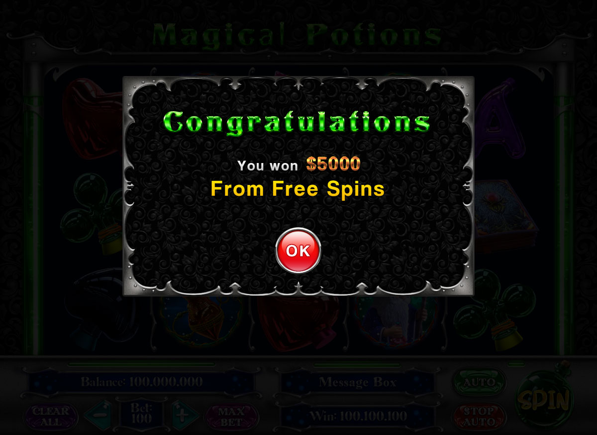 Magical Potions popup