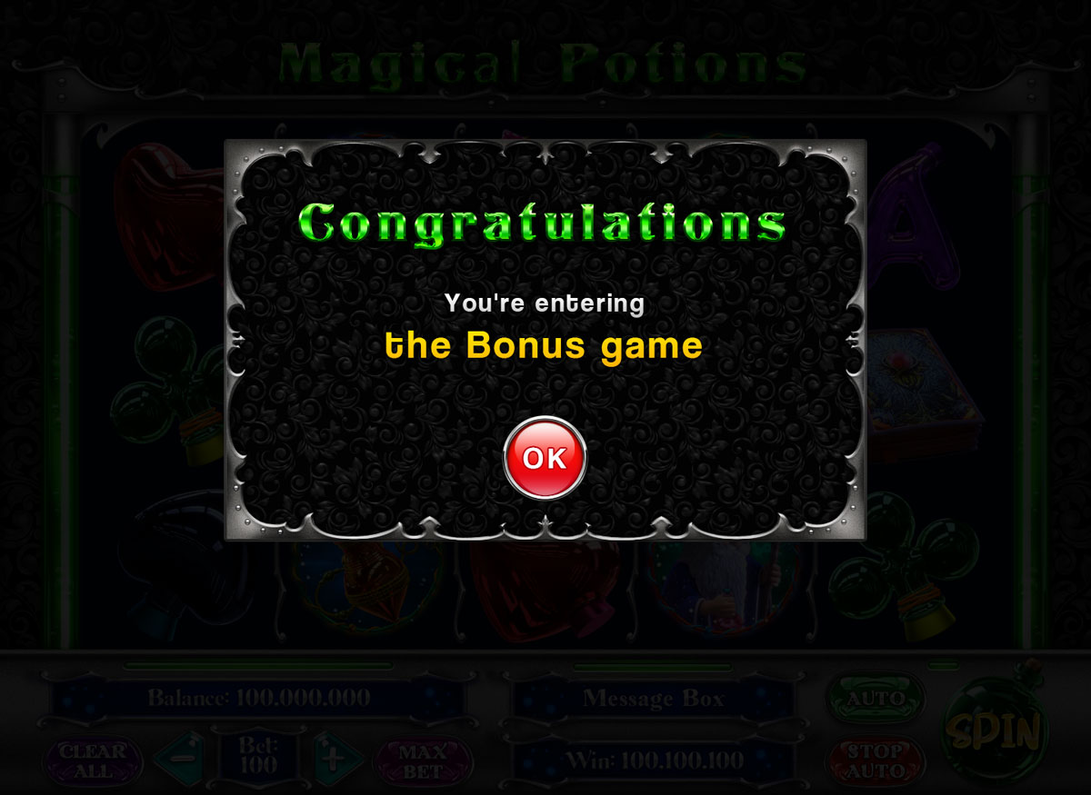 Magical Potions popup
