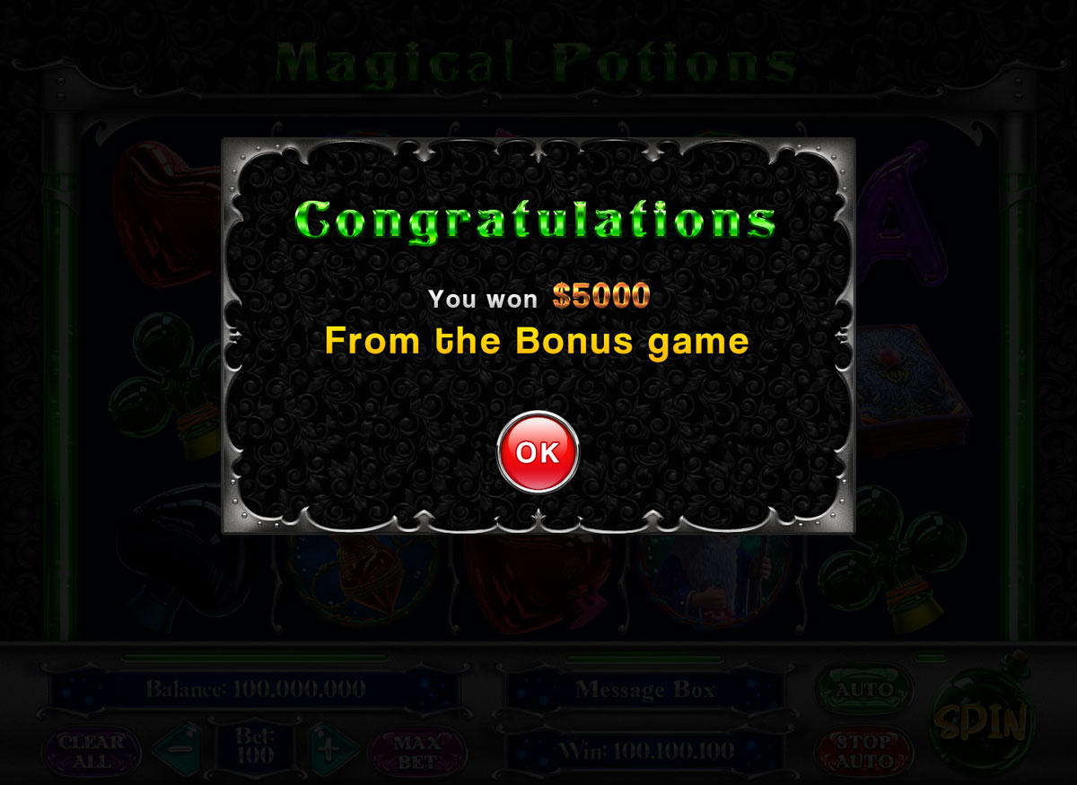 Magical Potions popup