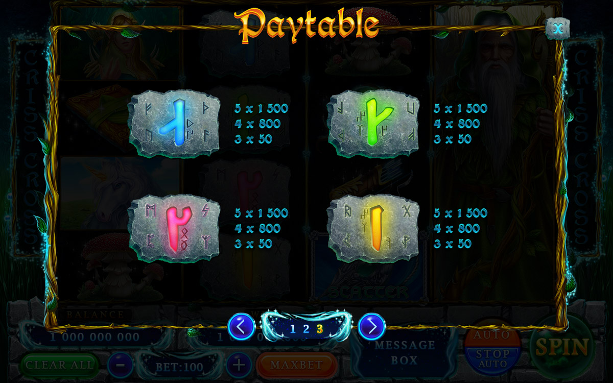 Mystic Forest paytable