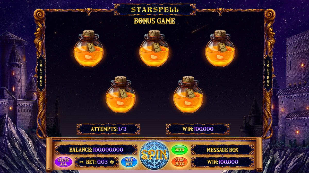 Starspell bonus game