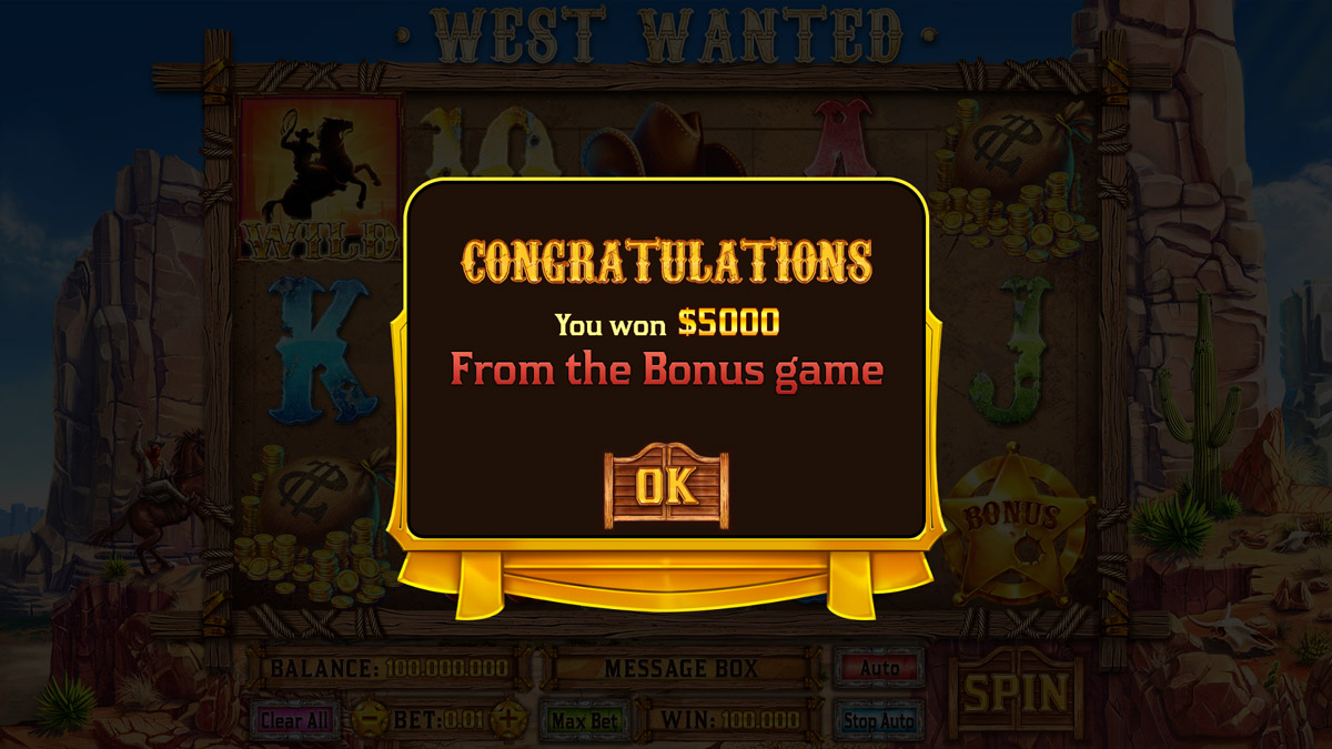 West Wanted popup