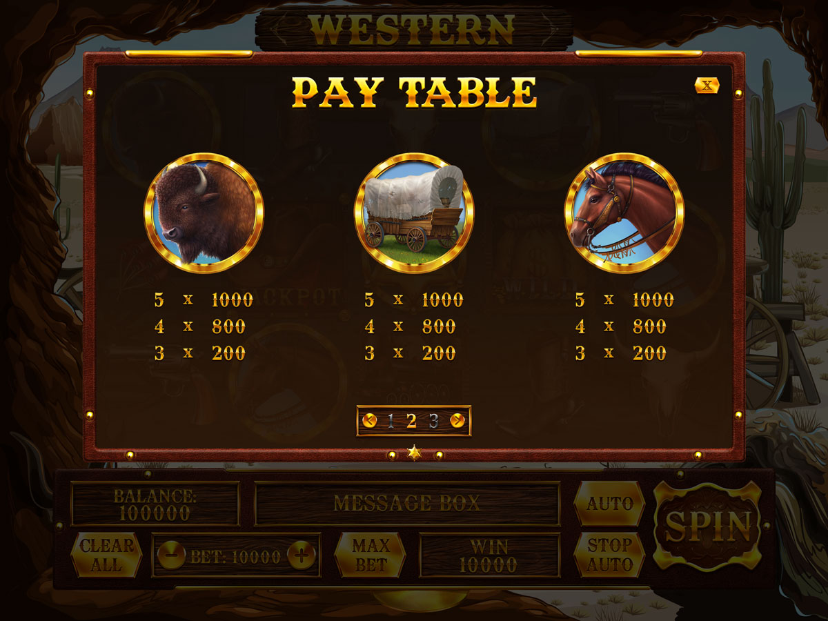 western paytable