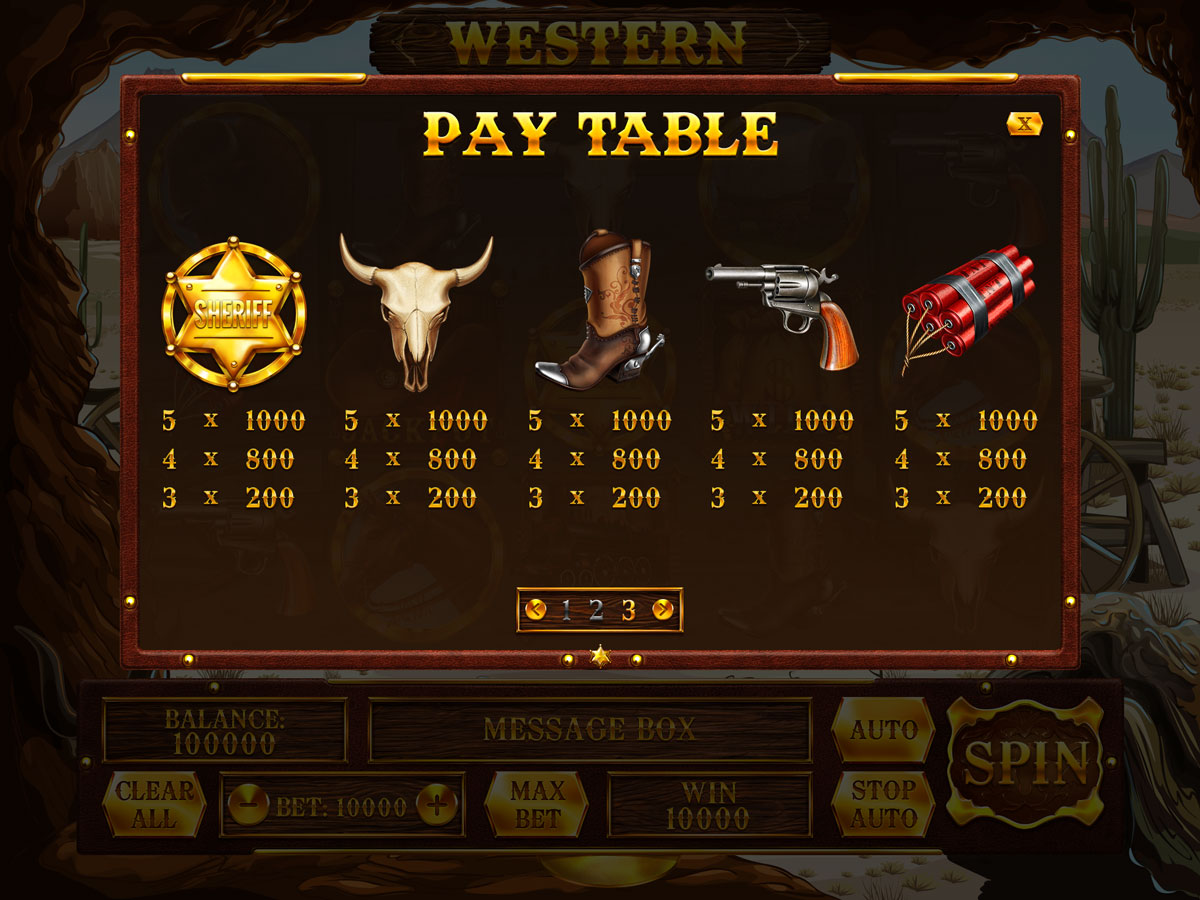 western paytable