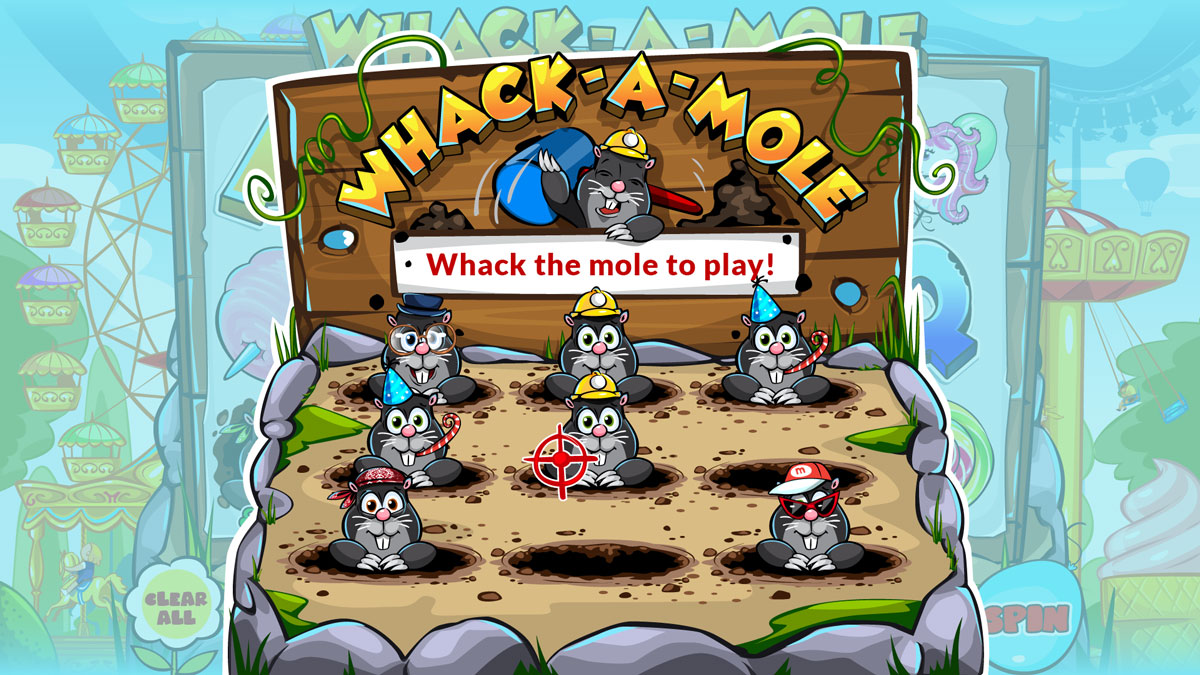 whack a mole bonus game