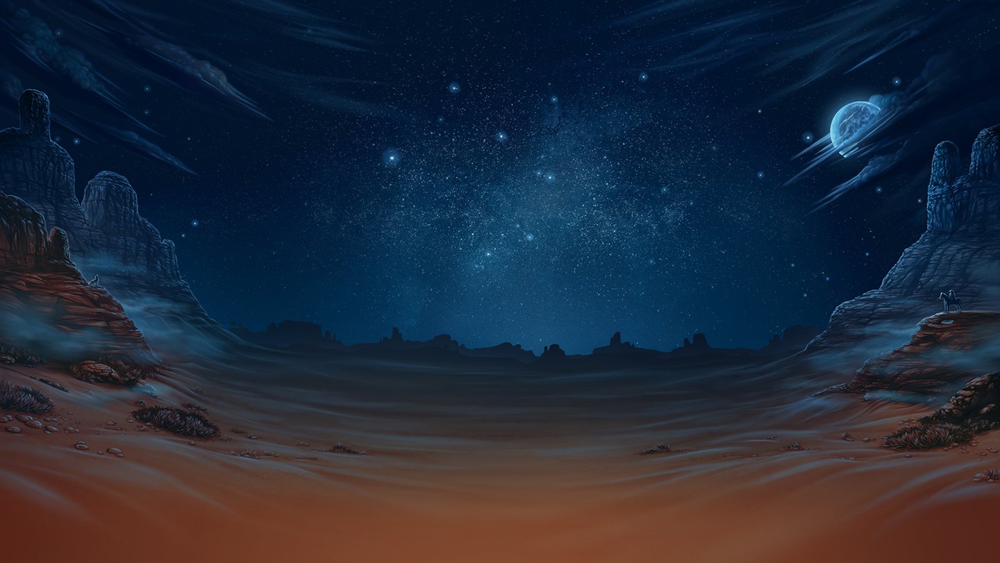 Wild West Background Night